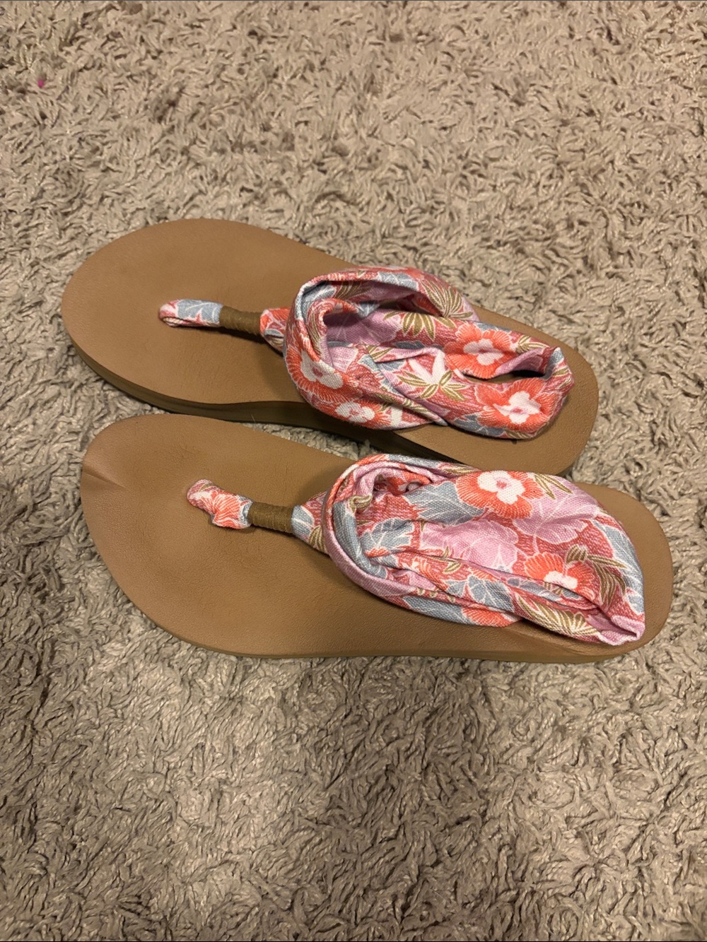Sanuk Midform Hibiscus Print Yoga Sling Sandal